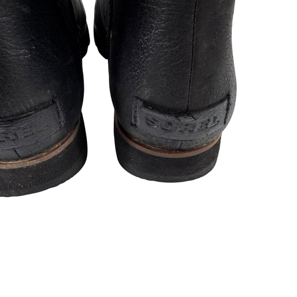 Sorel Waterproof Leather Harlow Chelsea Boot Ankle Booties Black Size 6.5 - Picture 10 of 16
